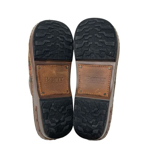 BORN Yucatan 10 / 42 Clog Slide Wedge Woven BrownLeather Comfort Shoes Womens - Picture 16 of 16